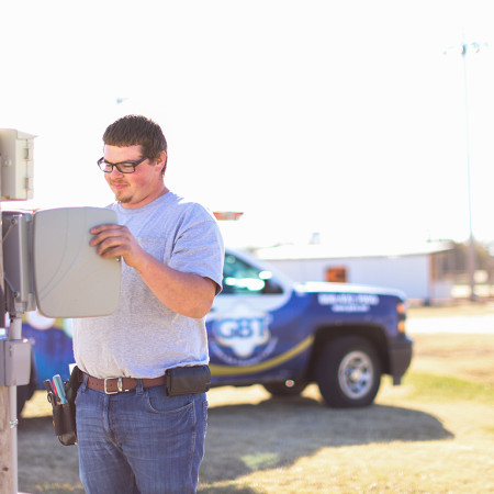 GBT Tech working outside.