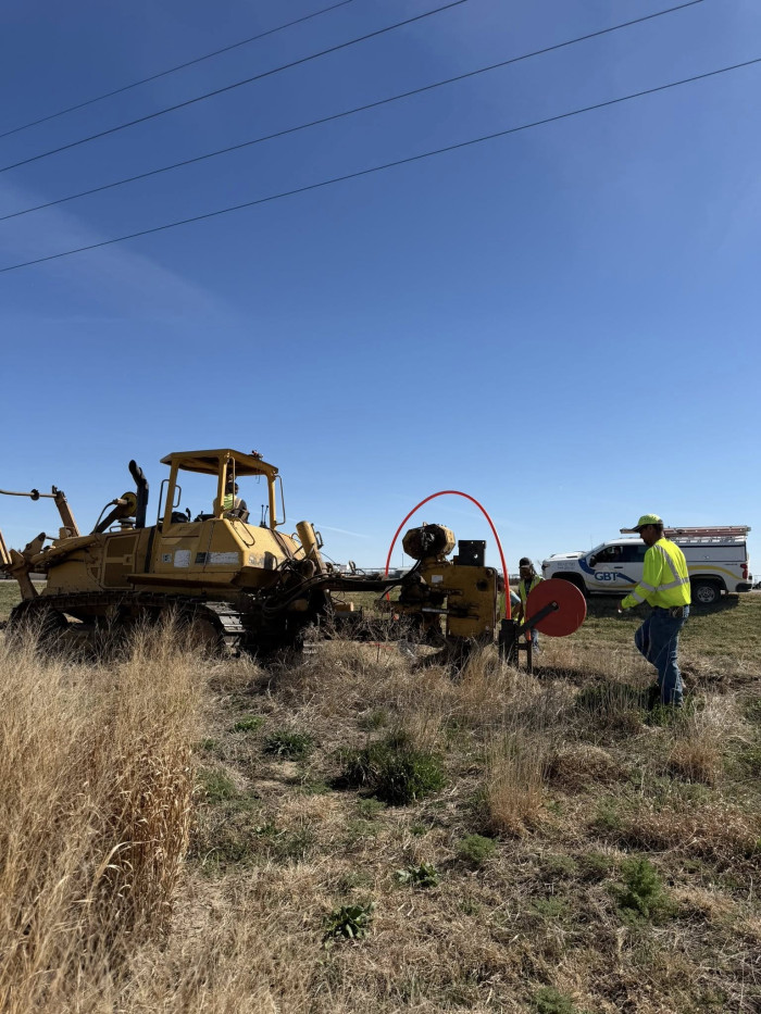 GBT fiber construction bringing fiber internet to Liebenthal Kansas