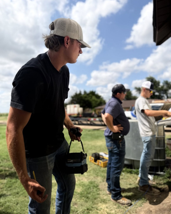 GBT technicians setting up rural Kansas internet